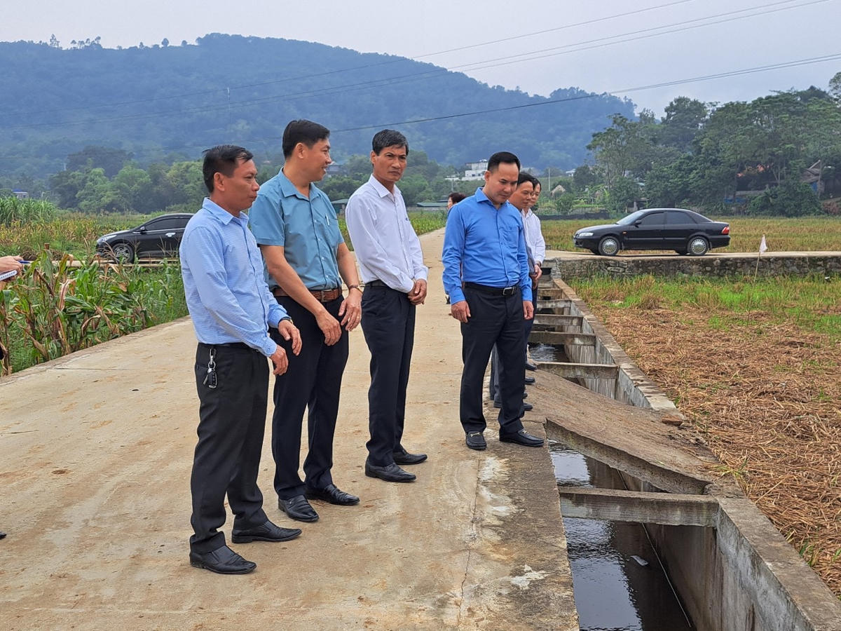 Đoàn giám sát của Ủy ban MTTQ thành phố Hà Nội giám sát thực tế tại xã Đông Xuân, huyện Quốc Oai.