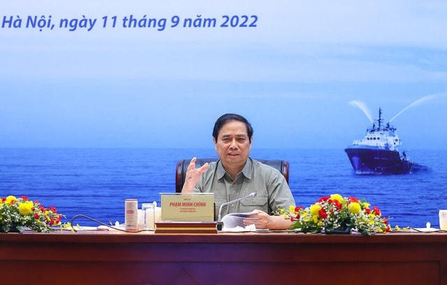 Thủ tướng Phạm Minh Chính phát biểu tại cuộc làm việc.