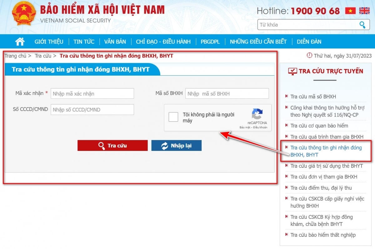 Tra cứu BHXH tự nguyện,  BHYT trên Cổng thông tin điện tử BHXH Việt Nam