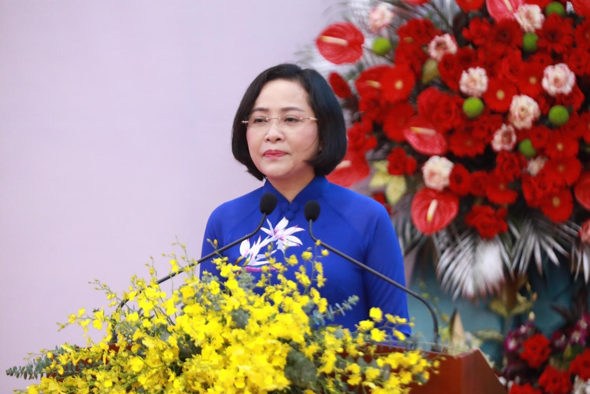 Ủy viên Trung ương Đảng, Ủy viên Ủy ban Thường vụ Quốc hội, Trưởng ban công tác đại biểu, Phó trưởng Ban Tổ chức Trung ương, Chủ tịch Hội Hữu nghị Việt Nam - Campuchia Nguyễn Thị Thanh phát biểu khai mạc.