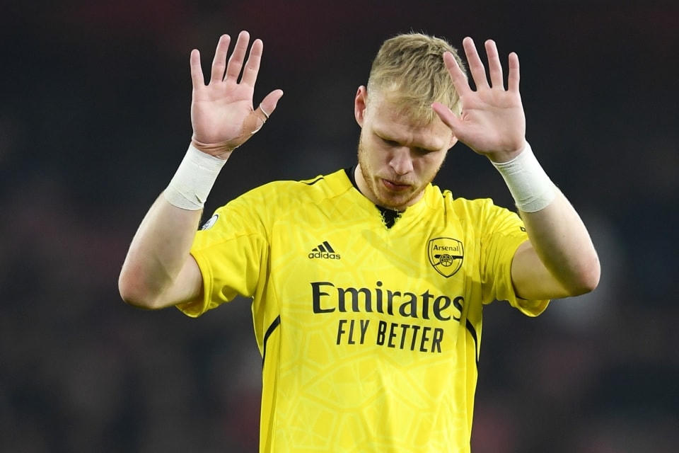 Sai lầm của Ramsdale rất có thể khiến Arsenal trả giá đắt. Ảnh: Getty.