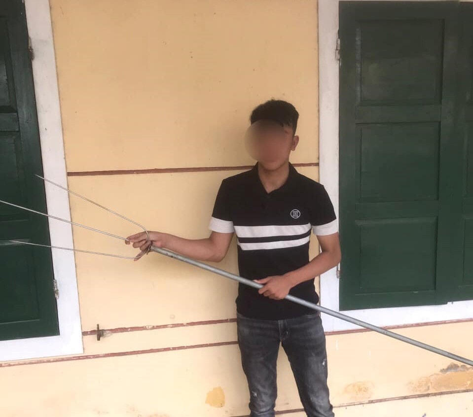 Toàn bộ hung khí đã bị lực lượng Công an thu giữ. Ảnh: CA.