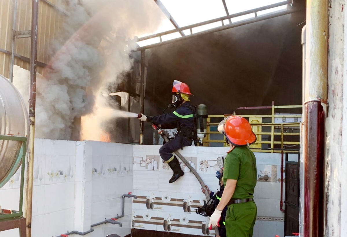 Hiện trường vụ hoả hoạn. 