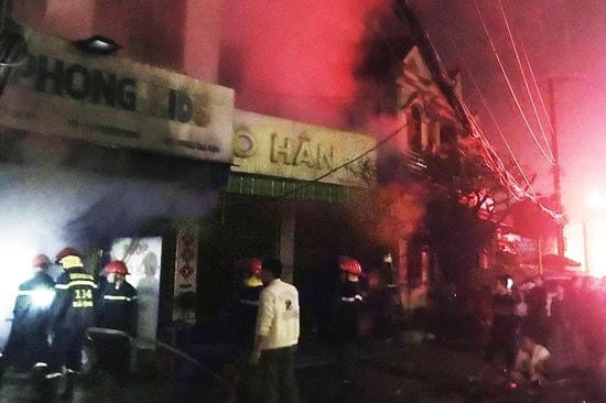 Hiện trường vụ hoả hoạn. 