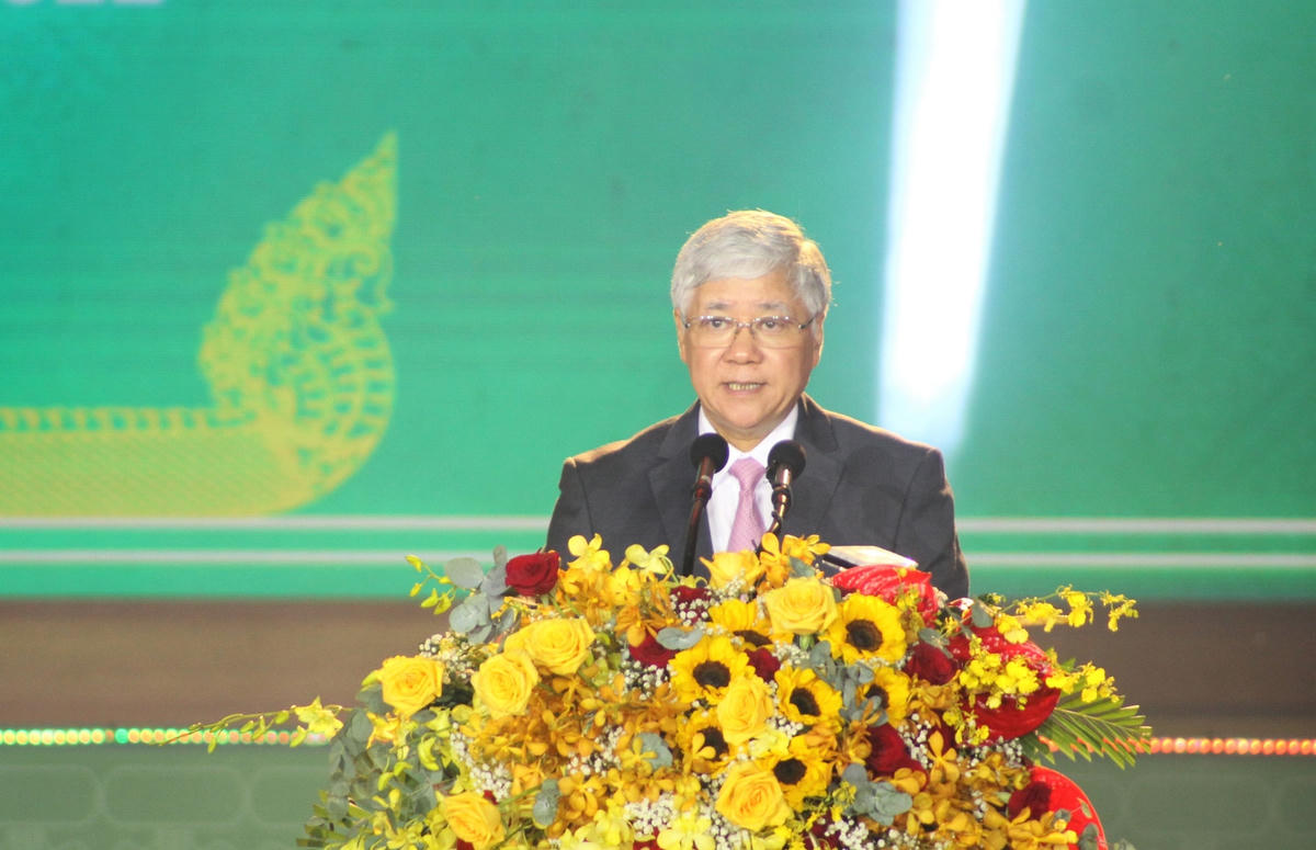 Bí thư Trung ương Đảng, Chủ tịch UBTƯ MTTQ Việt Nam Đỗ Văn Chiến phát biểu tại Lễ khai mạc.