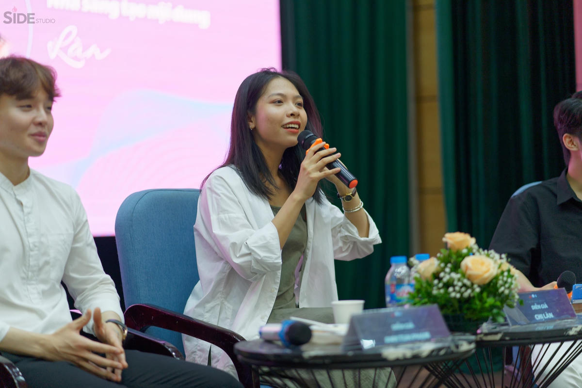 Diễn giả Làn cho rằng, điều quan trọng nhất giúp content creator nhận được sự yêu thích từ công chúng là việc tạo nên giá trị cho cộng đồng.