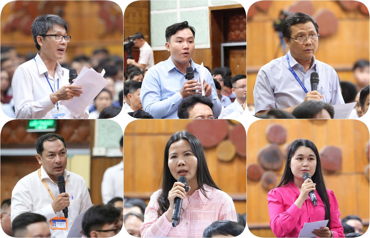 Các cử tri phát biểu ý kiến (ảnh: Trung Phạm)