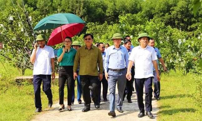 Đoàn công tác của Uỷ ban Mặt trận Lào xây dựng đất nước tỉnh Khăm Muồn tham quan, học tập kinh nghiệm xây dựng nông thôn mới tại huyện Thạch Hà (Hà Tĩnh).
