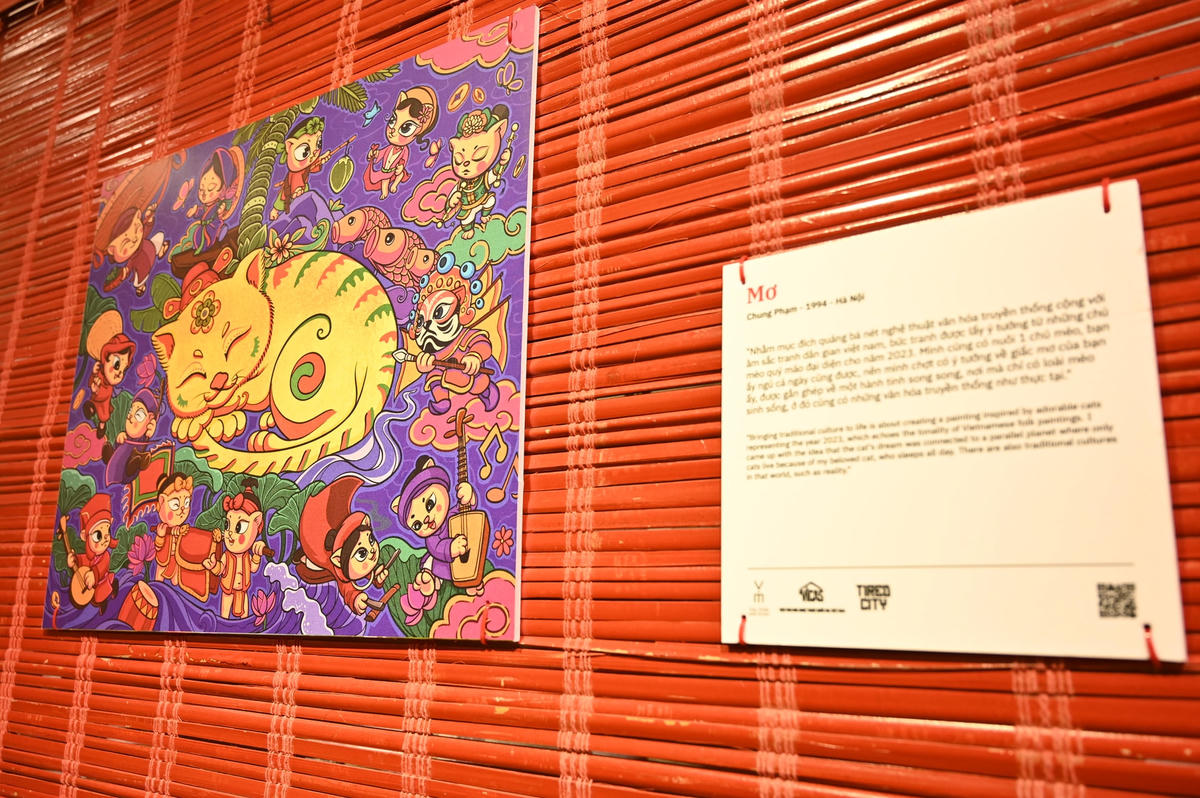 Tại đây, mỗi bức tranh đều có sắc màu, dụng ý nghệ thuật khác nhau.