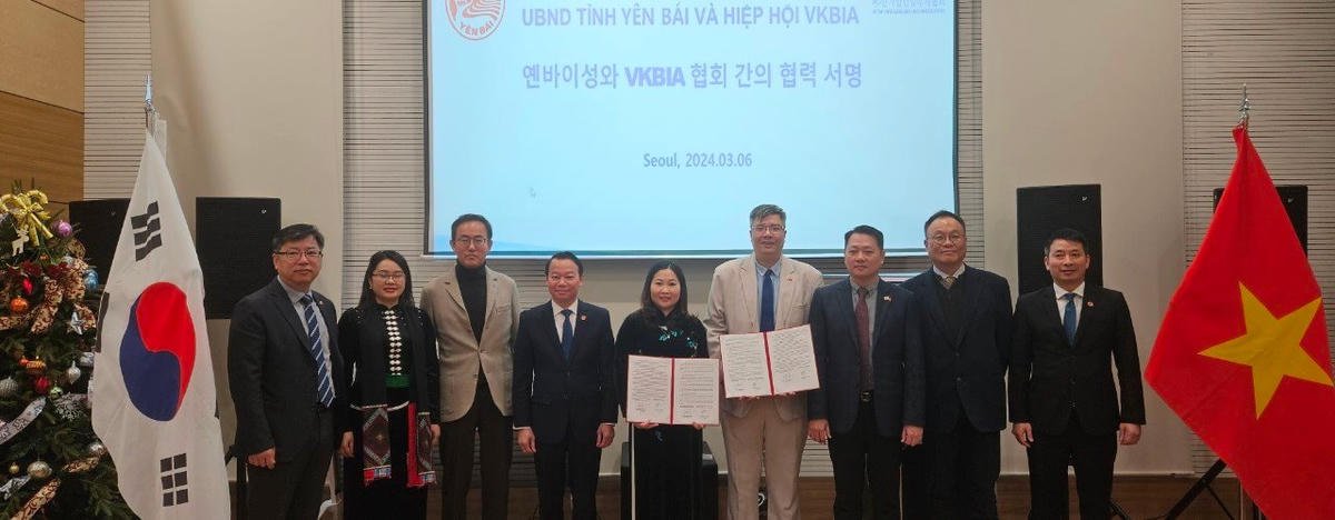 UBND tỉnh Yên Bái và Hiệp hội VKBIA trao biên bản ghi nhớ hợp tác