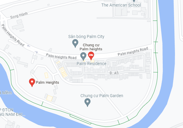 Vị trí chung cư Palm Heights. Nguồn: TTXVN.