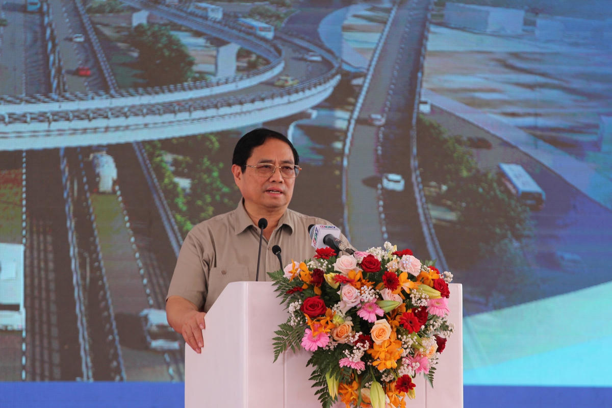 Thủ tướng Phạm Minh Chính phát biểu tại lễ khởi công.