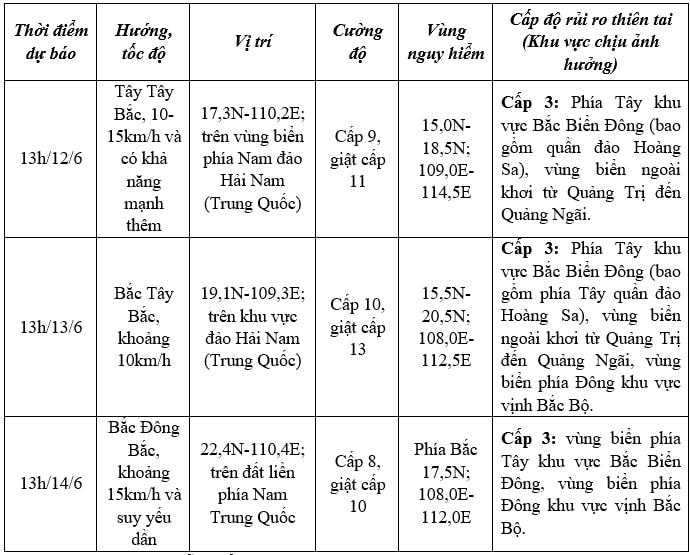 Bão số 1 giật cấp 10 trên vùng biển phía Đông quần đảo Hoàng Sa