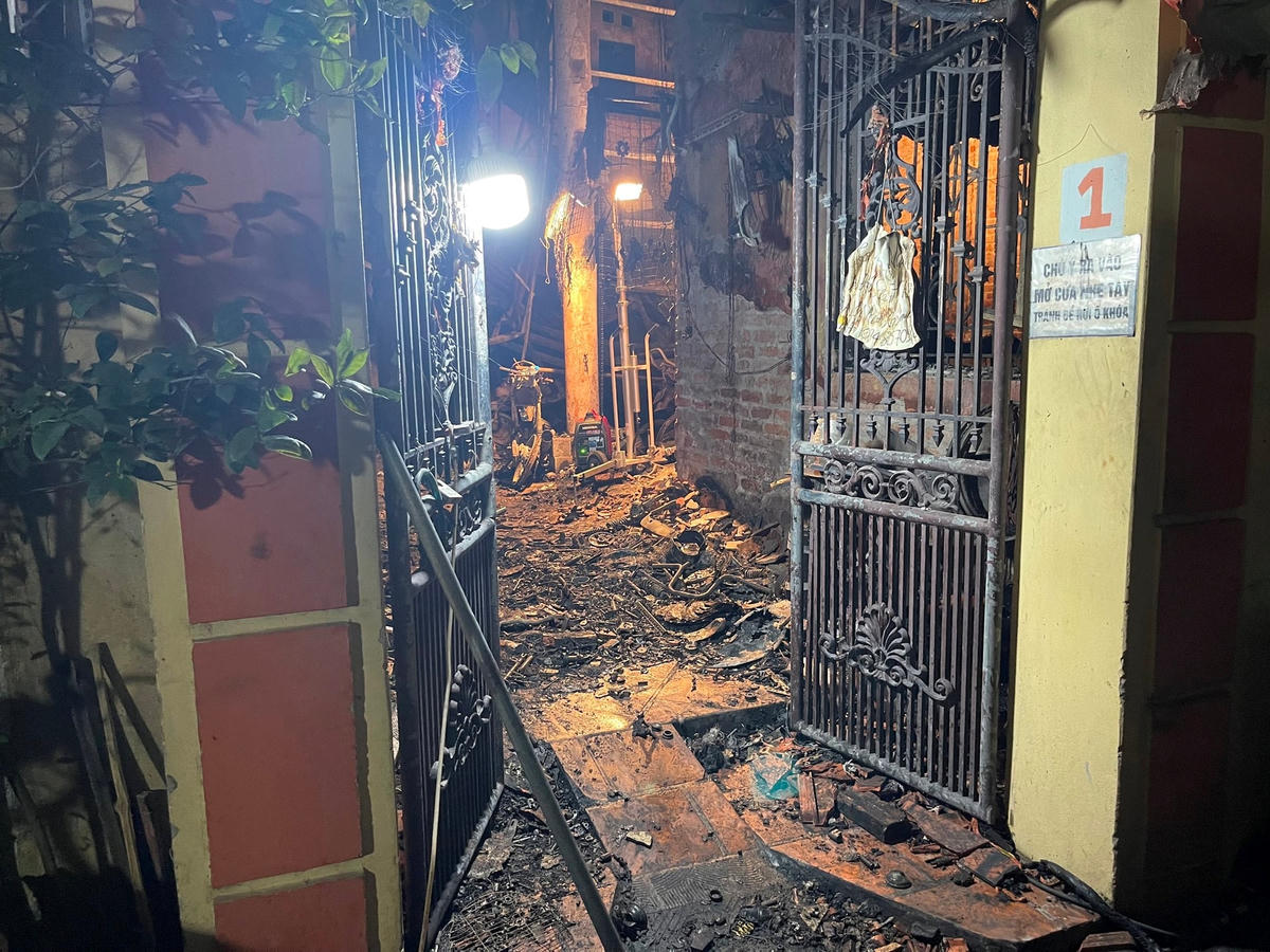 Hiện trường vụ cháy.