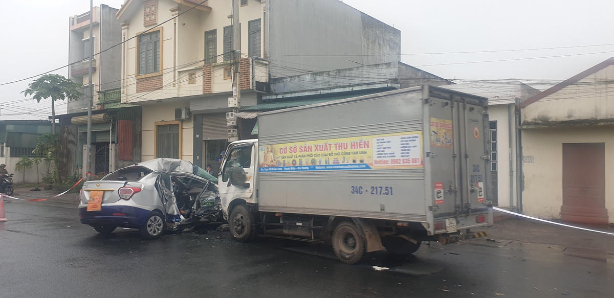 Hiện trường vụ tai nạn.