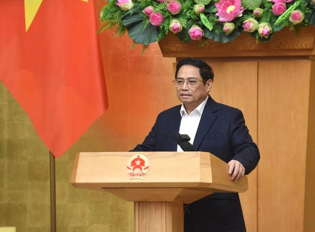 Thủ tướng Phạm Minh Chính phát biểu tại phiên họp.