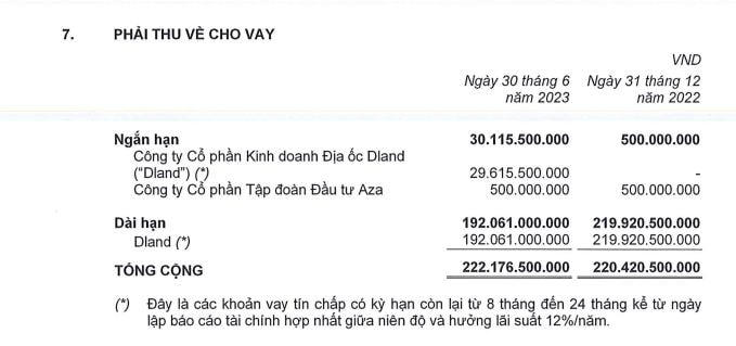 Nguồn: BCTC hợp nhất đã soát xét của DRH Holdings