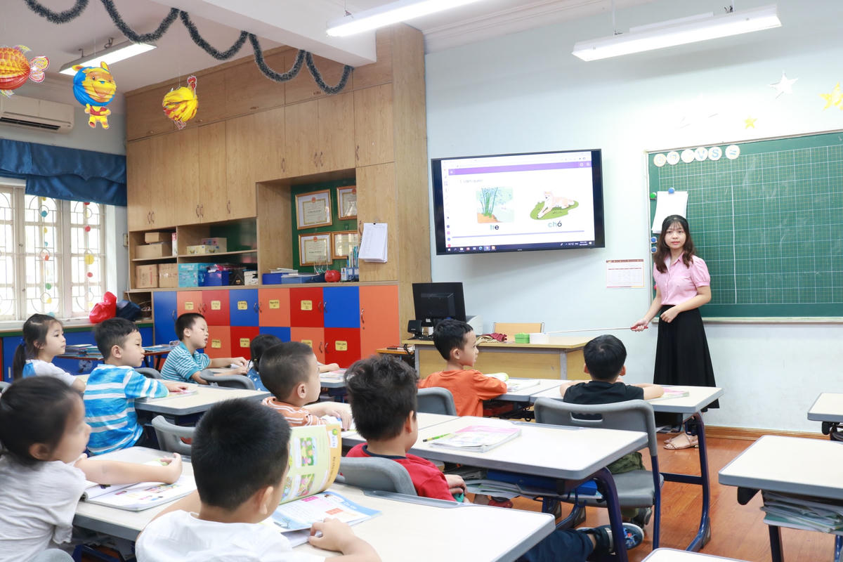 Một tiết học của cô và trò tại Hà Nội.