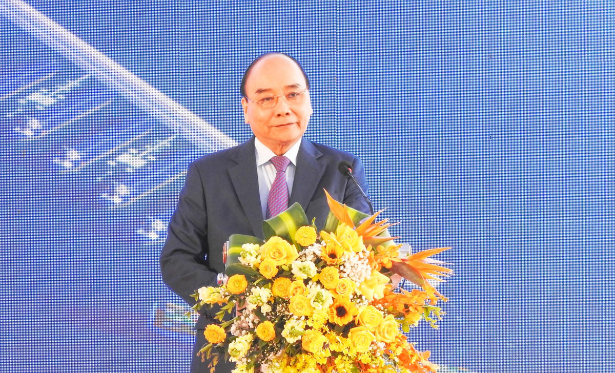 Chủ tịch nước Nguyễn Xuân Phúc phát biểu tại Lễ khởi công.