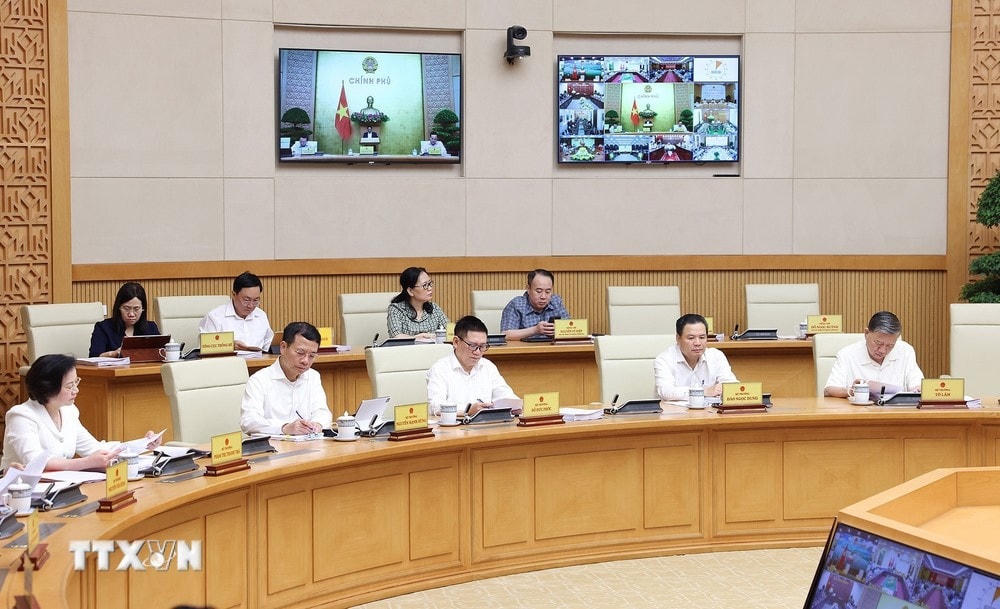 Đại diện các bộ, ngành và cơ quan thuộc Chính phủ tham dự phiên họp. (Ảnh: Dương Giang/TTXVN) ttxvn_hop chinh phu 2.jpg