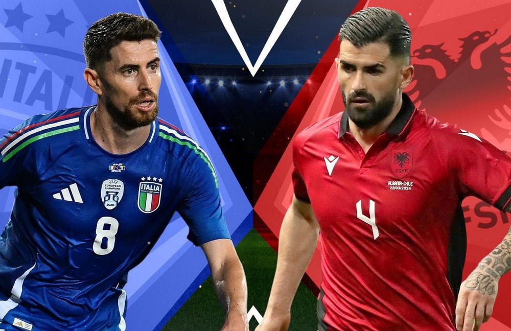 Italy gặp Albania, đối thủ dễ thở nhất bảng B trong ngày ra quân. (Nguồn: talksport) ITALY-V-ALBANIA_euro2024.jpg