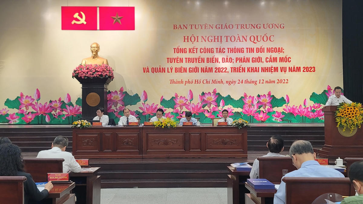 Quang cảnh Hội nghị vào chiều 24/12 tại Hội trường Thành ủy TP HCM. Ảnh: Hồng Phúc.