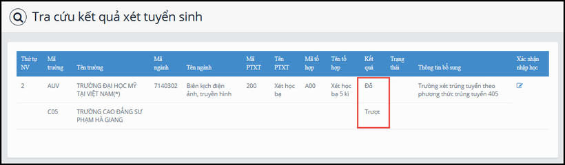 Thí sinh thực hiện các bước sau để nhập học trực tuyến