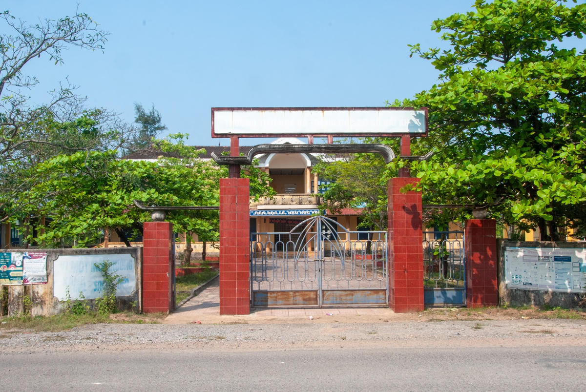 Trường TH Hải Khê cũ tại thôn Trung An hiện bỏ không, gây lãng phí.