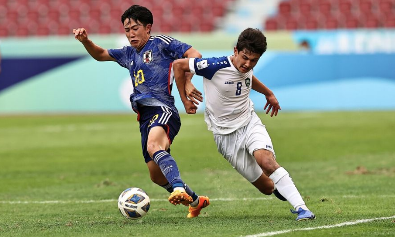 U17 Nhật Bản bị đối thủ Uzbekistan cầm hòa 1-1. (Ảnh: AFC).
