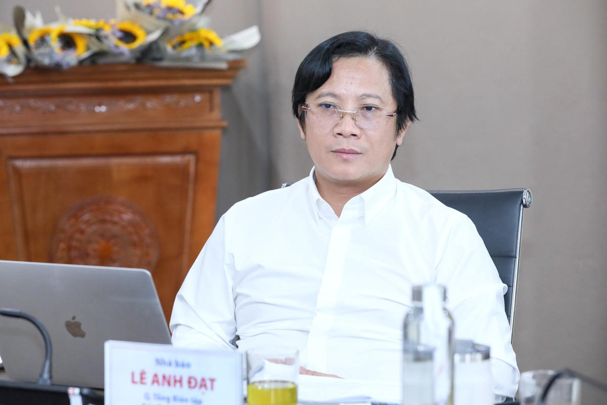 Nhà báo Lê Anh Đạt, Quyền Tổng Biên tập Báo Đại Đoàn Kết. Ảnh: Quang Vinh.  