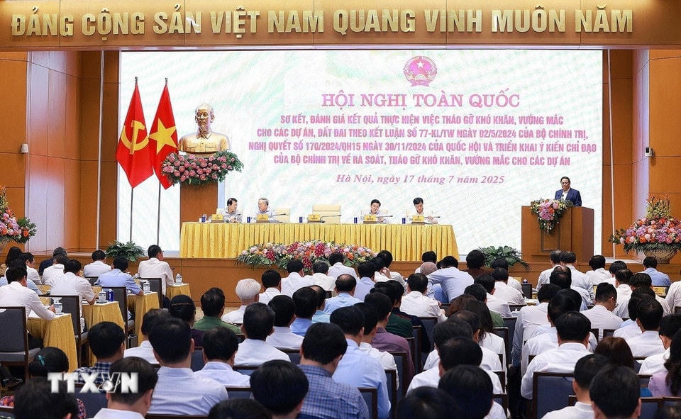 Thủ tướng Phạm Minh Chính phát biểu chỉ đạo. (Ảnh: Dương Giang/TTXVN)