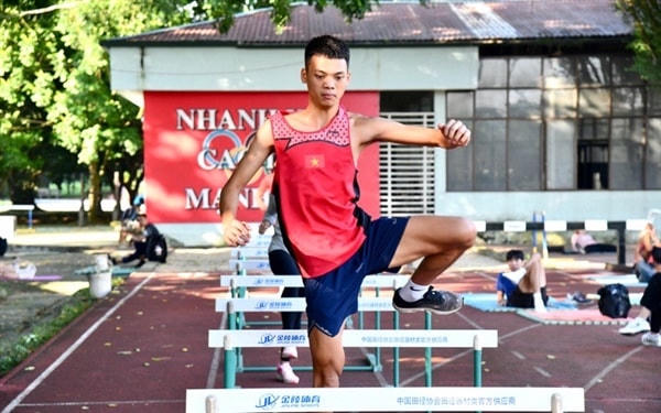 VĐV Điền kinh tích cực tập luyện hướng đến Asiad 19. Ảnh: Văn Duy.