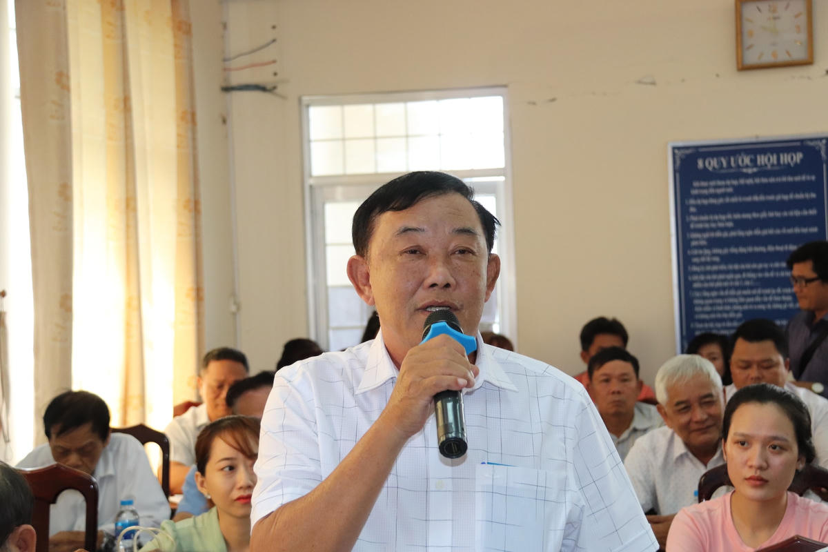 Cử tri Lê Hữu Tài (phường An Thới) phát biểu.
