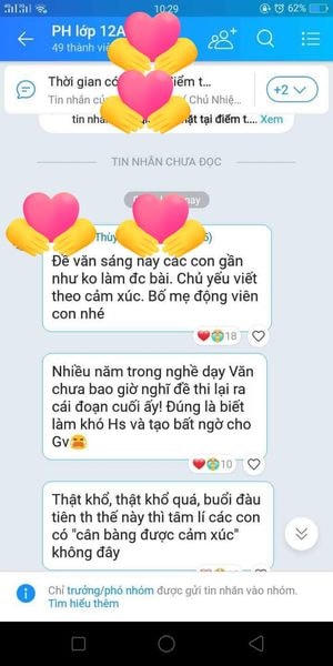 Cô giáo mong bố mẹ động viên con ở các buổi thi tiếp theo.