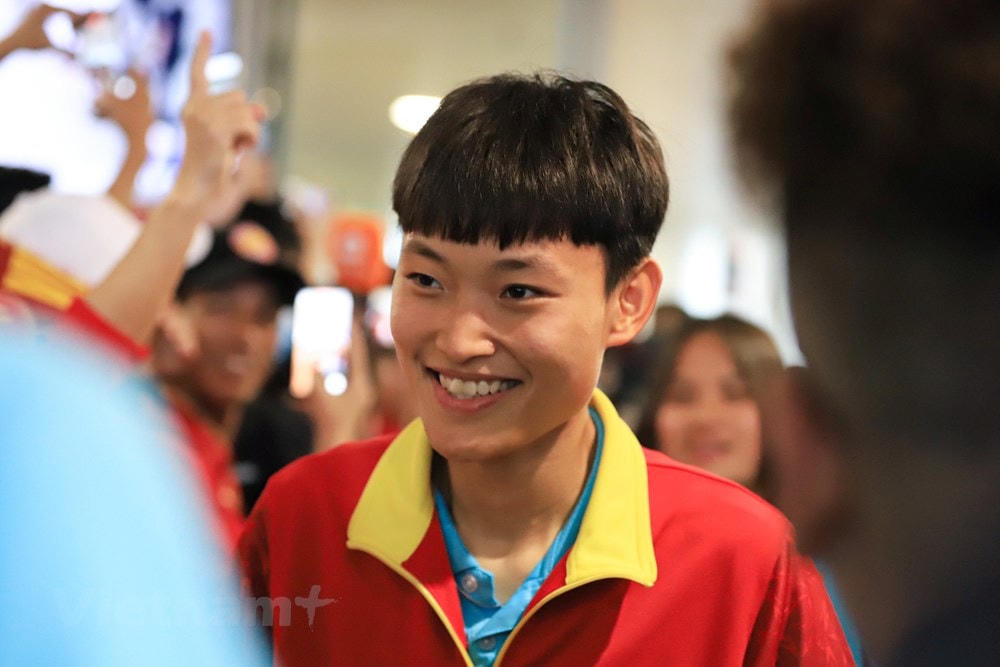 Trung vệ Trần Thị Hải Linh - một trong những ngôi sao trẻ của Đội tuyển Nữ Việt Nam. (Ảnh: Việt Anh/Vietnam+).