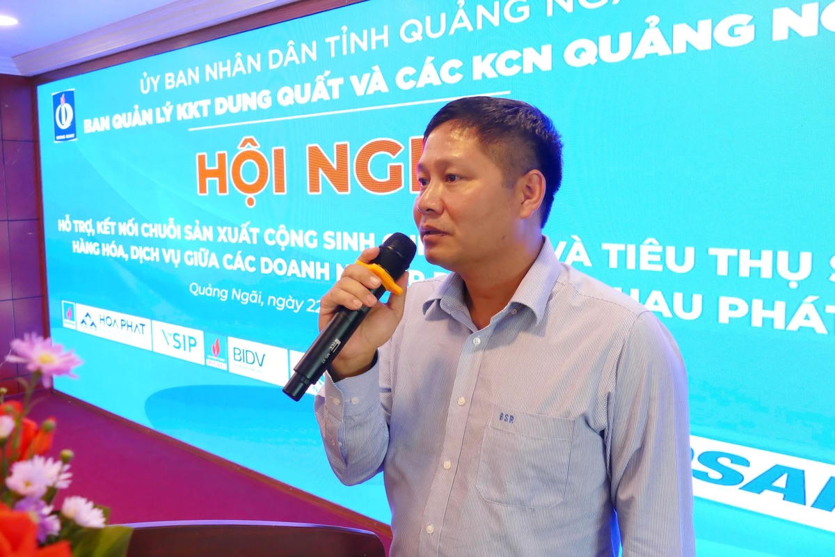 Tổng Giám đốc Bùi Ngọc Dương tham gia diễn đàn hội nghị.