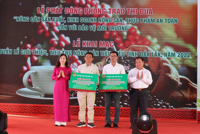 Trao Quyết định triển khai các dự án phát triển kinh tế cho hội viên, nông dân.