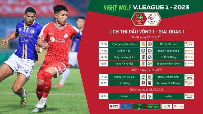 Lịch thi đấu từ VPF. 