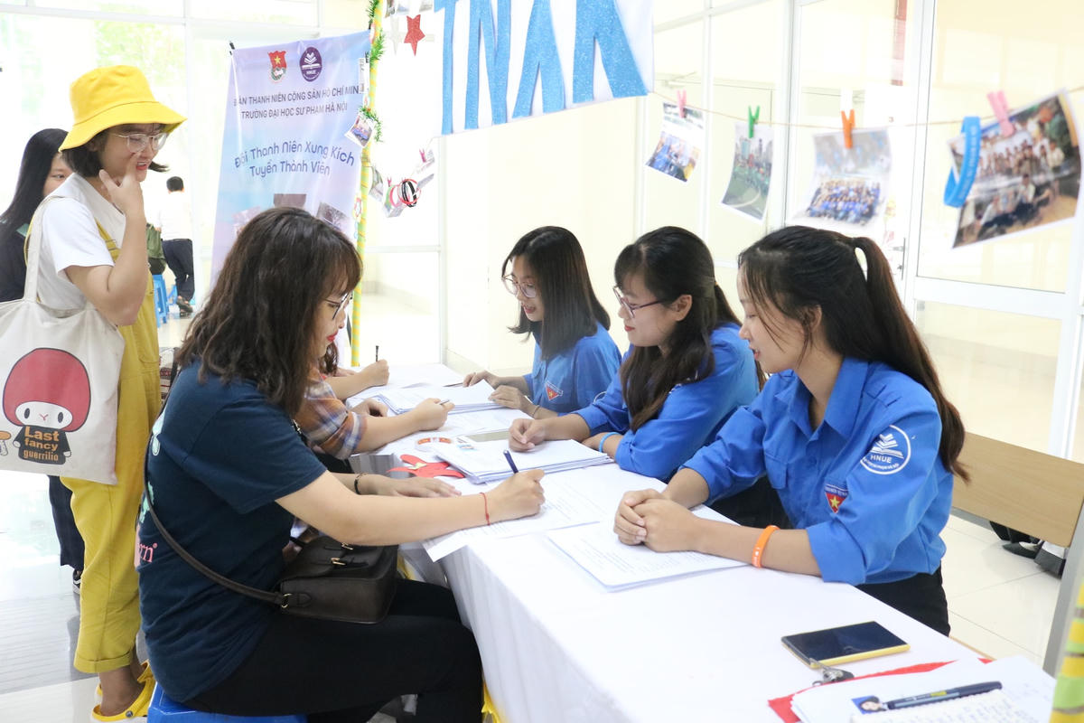 Sinh viên Trường Đại học Sư phạm Hà Nội.