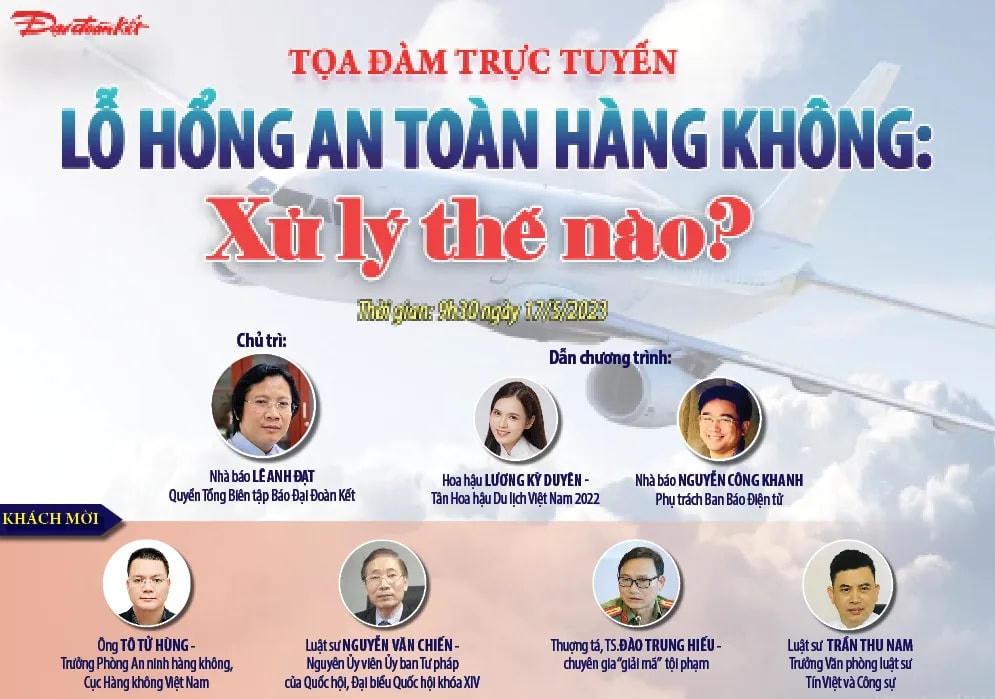 Khách mời tham dự tọa đàm "Lỗ hổng an toàn hàng không: Xử lý thế nào?".