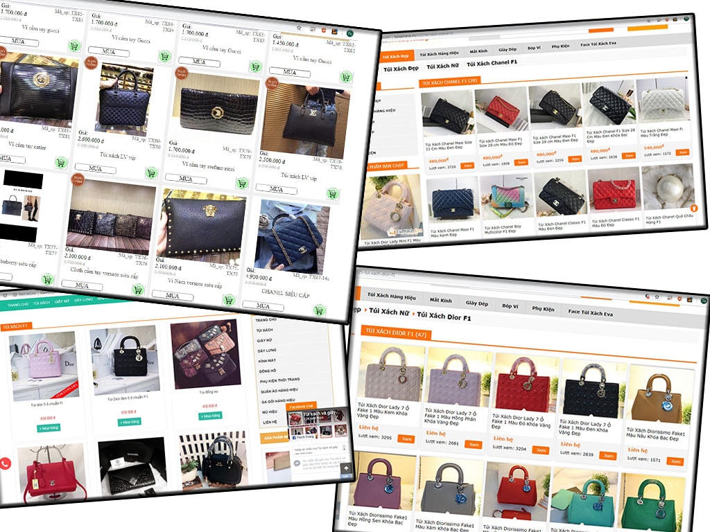 Hàng giả, hàng nhái được chào bán công khai trên mạng xã hội.