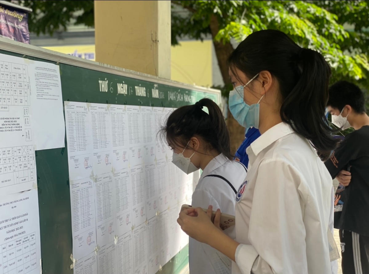 Thí sinh dự thi vào lớp 10 THPT công lập tại Hà Nội năm 2022.