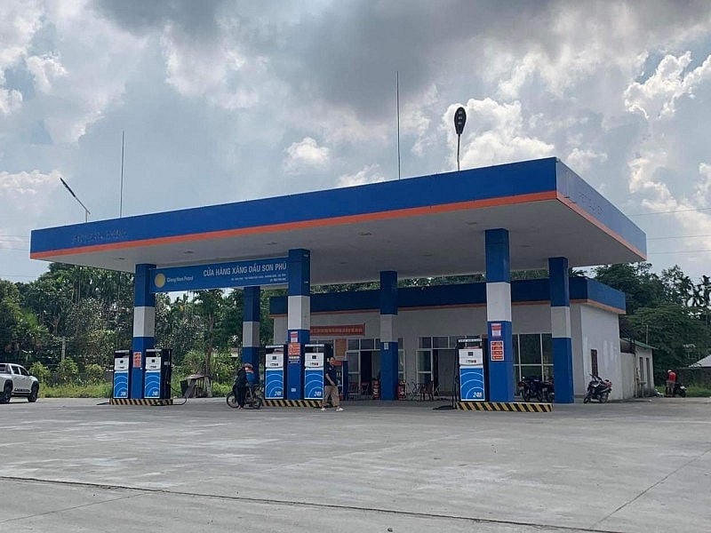 Cây xăng nơi xảy ra sự việc.