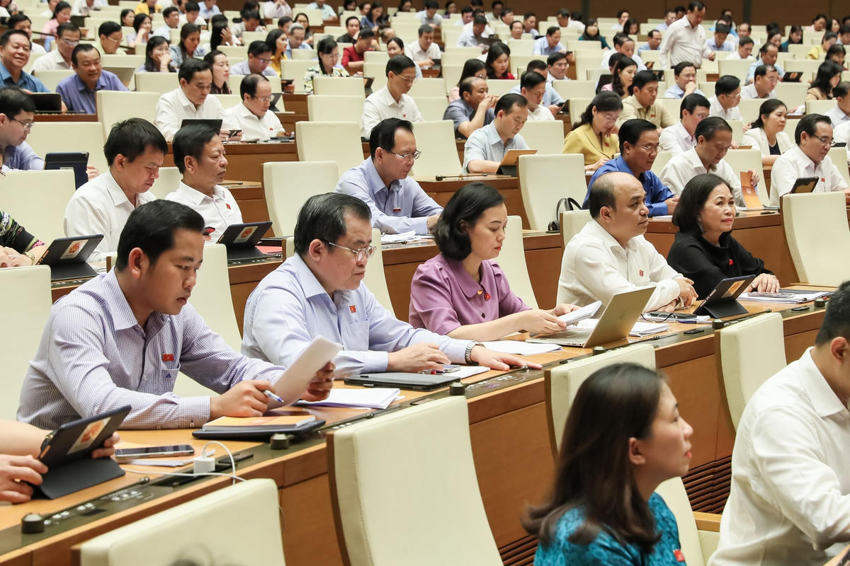 Đại biểu Quốc hội tại phiên chất vấn ngày 7/6. Ảnh: Quang Vinh.