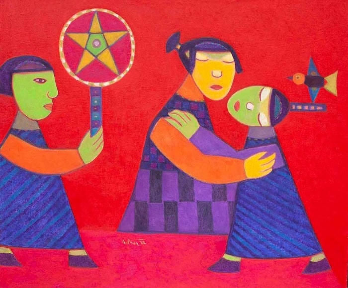 Tranh: Hoàng phượng vỹ.  