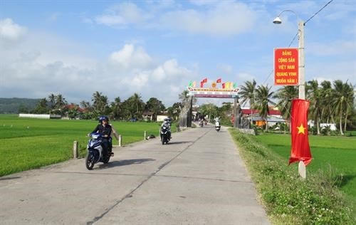 Đường NTM ở xã An Ninh Tây, huyện Tuy An (Phú Yên).