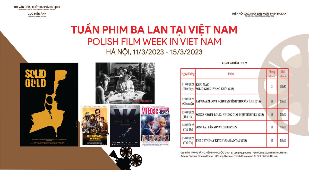 Lịch chiếu Tuần phim Ba Lan tại Việt Nam. 