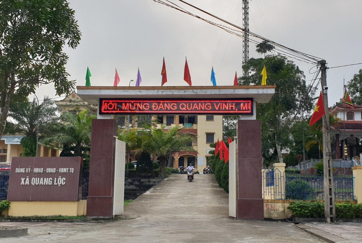 Trụ sở UBND xã Quang Lộc.