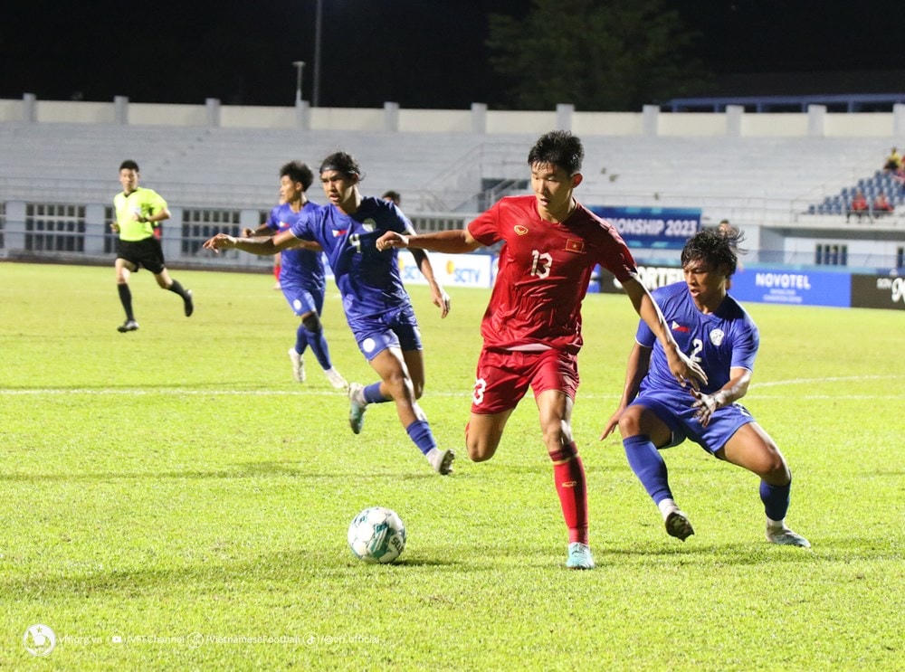 U23 Việt Nam vượt qua Philippines để giành ngôi nhất bảng. (Nguồn: VFF).