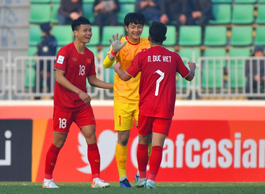 U20 Việt Nam trong trận thắng trước U20 Qatar. Ảnh: Vietnam Plus.